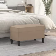 Ławki do przedpokoju - Lumarko Ławka, cappuccino, 70x35x41 cm, tapicerowana sztuczną skórą - miniaturka - grafika 1