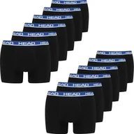 Majtki męskie - Bokserki męskie HEAD, 2-pak - Basic, bawełna stretch, jednokolorowe czarny/niebieski M - miniaturka - grafika 1