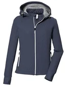 Kurtki damskie - killtec Damska kurtka hybrydowa z kapturem KOS 374 WMN JCKT, niebiesko-szara, 38, 41673-000 - miniaturka - grafika 1
