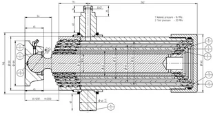 Cylinder siłownik  hydrauliczny chromowany Presko 1200 mm - Akcesoria do hydrauliki siłowej - miniaturka - grafika 3