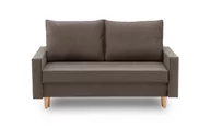 Sofy i kanapy - Sofa z funkcją spania, Bellis, 150x90x75 cm, brąz - miniaturka - grafika 1
