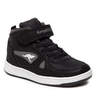 Sneakersy KangaRoos Kalley II EV 18804 000 5003 S Jet Black/Steel Grey - Buty dla chłopców - miniaturka - grafika 1