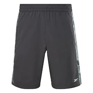 Reebok Męskie szorty z tkaniny kamuflażowej, kolor czarny, XS, Nocna czerń, XS - Spodenki damskie - miniaturka - grafika 1