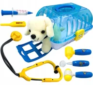 Zabawki interaktywne dla dzieci - Zestaw mały weterynarz pluszowy piesek i akcesoria - miniaturka - grafika 1