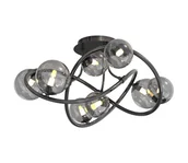 Lampy sufitowe - Wofi 9014-805 - LED Żyrandol natynkowy NANCY 8xG9/3,5W/230V czarny chrom - miniaturka - grafika 1
