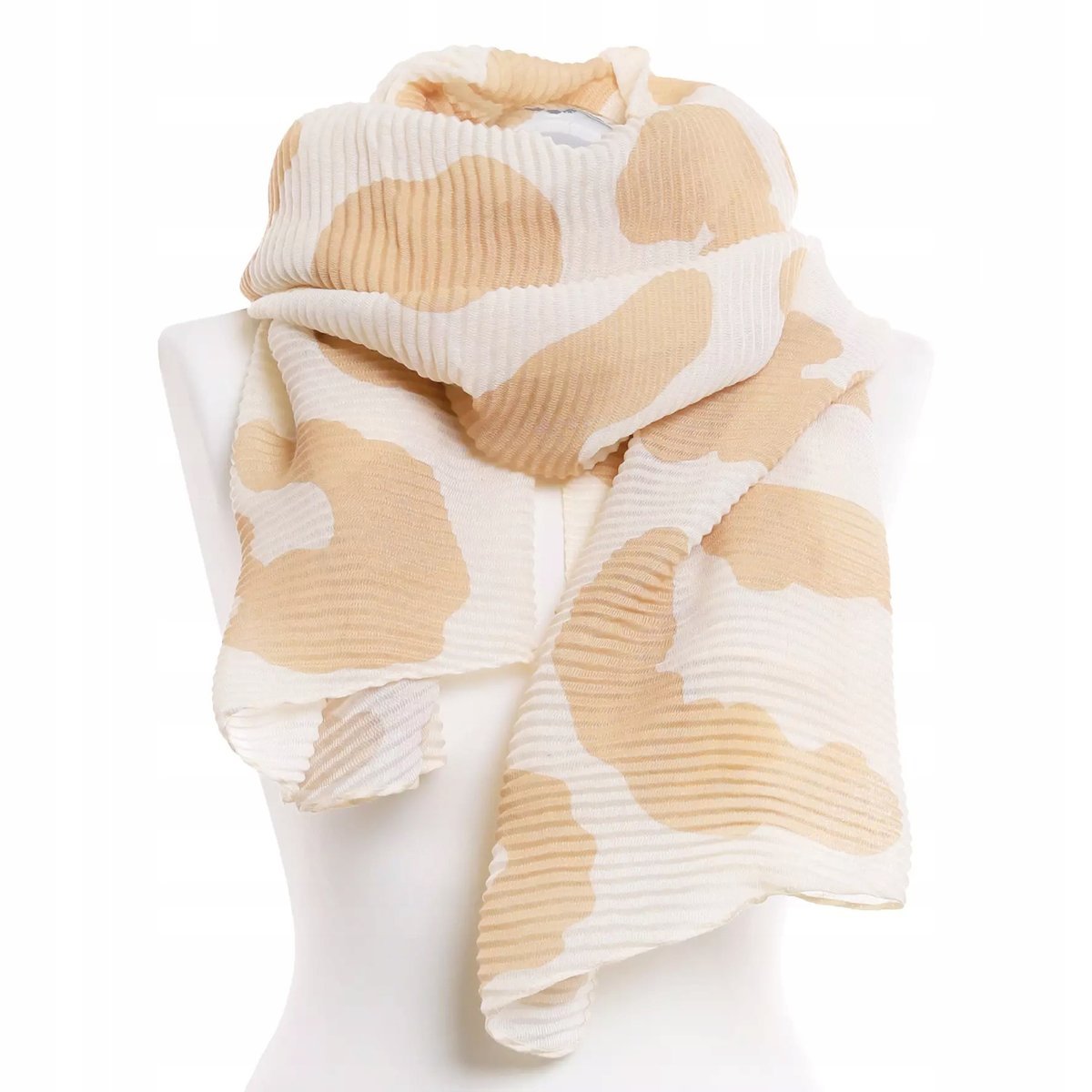 JESIENNY SZAL DAMSKI SZALIK MODNY ELEGANCKI W PANTERKĘ CIENKI MORAJ PATT1