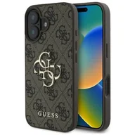 Etui i futerały do telefonów - Guess GUHCP16S4GMGBR iPhone 16 6.1" brązowy/brown hardcase 4G Big Logo - miniaturka - grafika 1