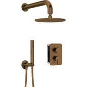 Zestawy prysznicowe - Zestaw prysznicowy podtynkowy DEANTE Silia BXYYCQSM z deszczownicą Brąz szczotkowany - miniaturka - grafika 1