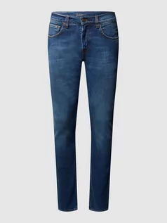 Spodnie męskie - Jeansy o kroju slim fit z dodatkiem streczu model ‘John’ - grafika 1