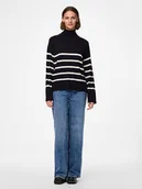 Swetry damskie - Pieces Golf "Sia" w kolorze czarno-białym - miniaturka - grafika 1