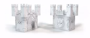 Tekturaki, Zamek z kartonu tektury, kolorowanka, 3D, XXL - Kolorowanki, wyklejanki - miniaturka - grafika 1
