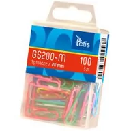 Spinacze i klipsy do papieru - Tetis Spinacz okrągły 28mm kolor (100) GS200 - miniaturka - grafika 1