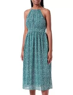 Sukienki - faina Damska sukienka midi z szyfonu 19226415, zielono-biała, L, Zielony biały, L - miniaturka - grafika 1