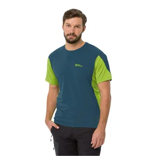 Koszulka męska Jack Wolfskin NARROWS T M dark sea - S - Koszulki męskie - miniaturka - grafika 1