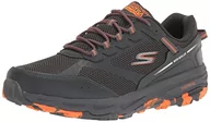 Buty trekkingowe męskie - Skechers Męskie buty trekkingowe GOrun Altitude-Trail Running Walking Buty sportowe z chłodzoną powietrzem pianką, szare/pomarańczowe, 43 EU, Szary pomarańczowy - miniaturka - grafika 1
