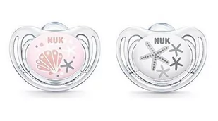 NUK 175225 SMOCZEK SILIKONOWY FREESTYLE BEACH 0-6 2SZT/PUDEŁKO NUKS-34 - Smoczki uspokajające - miniaturka - grafika 1