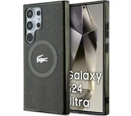 Etui i futerały do telefonów - Lacoste LCHMS24LUBSB Hardcase IML Blend Monogram MagSafe do Samsung Galaxy S24 Ultra Khaki - miniaturka - grafika 1
