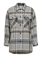 Koszule damskie - ONLY Onlellene-Valda Check Shacket PNT kurtka koszula damska, Chipmunk, 36 - miniaturka - grafika 1
