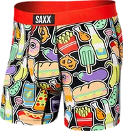 Majtki męskie - Bokserki męskie szybkoschnące SAXX VIBE Boxer Brief Fast Food - czerwony - miniaturka - grafika 1
