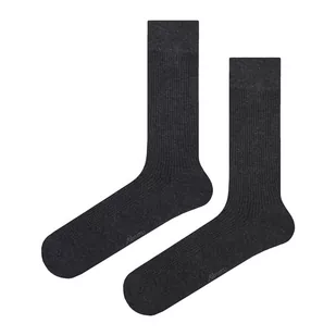 Skarpety garniturowe szare gładkie EM 3 - EM Men's Accessories - Skarpetki męskie - miniaturka - grafika 1