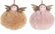 Bombki - Zawieszka świąteczna na choinkę anioł pluszowy 8 cm - miniaturka - grafika 1