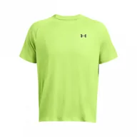 Koszulki sportowe męskie - Męska koszulka treningowa Under Armour UA Tech Textured SS - zielona - UNDER ARMOUR - miniaturka - grafika 1