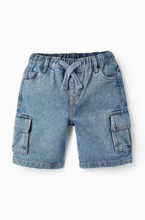 Spodnie i spodenki dla chłopców - zippy szorty jeansowe dziecięce kolor niebieski regulowana talia - Zippy - grafika 1