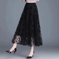 Spódnice - Elegancka spódnica midi - black - miniaturka - grafika 1