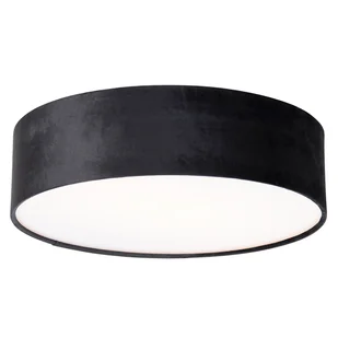 QAZQA Lampa sufitowa czarna 40 cm ze złotym wnętrzem - Drum - Oprawy, klosze i abażury - miniaturka - grafika 1