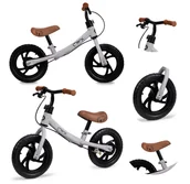 Rowerki biegowe - MOMI BREKI ROWEREK BIEGOWY Z HAMULCEM SZARY - miniaturka - grafika 1