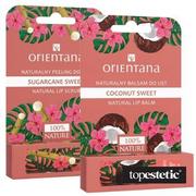 Balsamy do ust - Orientana Sweet Box ZESTAW Naturalny peeling do ust słodka trzcina 4,2 g + Naturalny balsam do ust słodki kokos 4,2 g - miniaturka - grafika 1