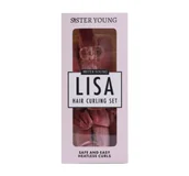 Zestawy kosmetyków damskich - Sister Young Lisa zestaw do kręcenia włosów wałek + 2 scrunchie + klips Pink - miniaturka - grafika 1