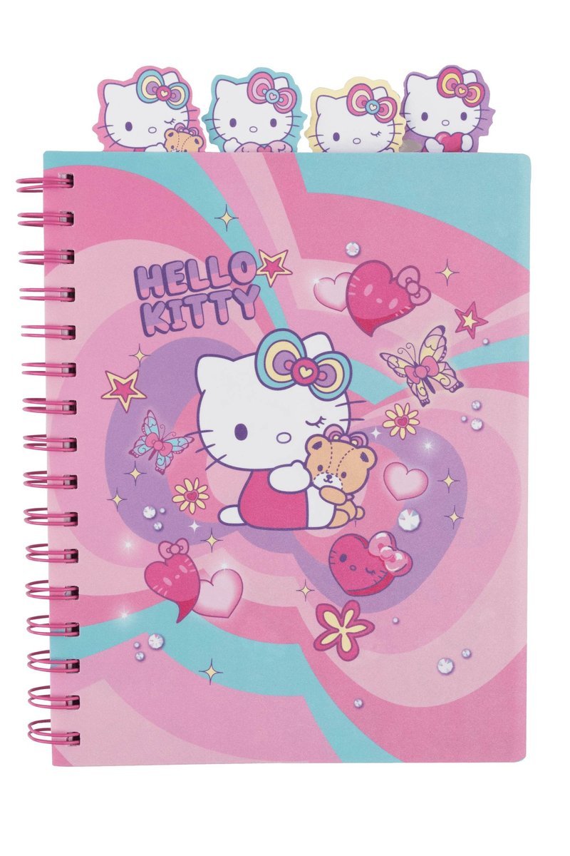 Kołobrulion A5 100k.kratka z główkami Hello Kitty pink wzór 1