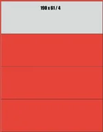 Etykiety do drukarek - Etykiety samoprzylepne 190x61 CZERWONE FLUO - miniaturka - grafika 1