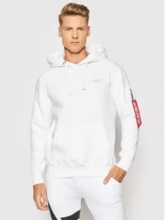 Alpha Industries Bluza Back Print 178318 Biały Regular Fit - Bluzy męskie - miniaturka - grafika 1