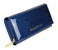 Portfele - Portfel Damski Skórzany BETLEWSKI (PL) Długi Z Suwakiem Skóra Naturalna ZBPD-BS-106 NIEBIESKI RFID 19 x 10 x 3,5 [cm] - miniaturka - grafika 1