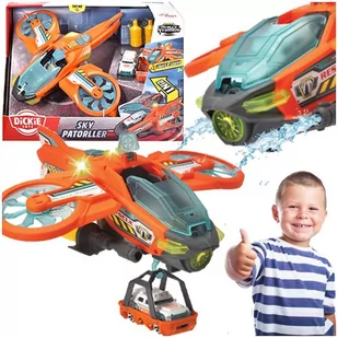 DICKIE TOYS LATAJĄCY SKY PATROLLER SAMOLOT RESCUE HYBRIDS ŚWIATŁO DŹWIĘK - Zabawki zdalnie sterowane - miniaturka - grafika 1