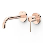 Baterie umywalkowe - Element natynkowy baterii umywalkowej podtynkowej z krótką wylewką Tres Study różowe złoto połysk 26230021OP - miniaturka - grafika 1