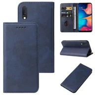 Etui i futerały do telefonów - Dla Samsung Galaxy A20e Magnetyczne zamknięcie Skórzane etui na telefon Niebieski - miniaturka - grafika 1