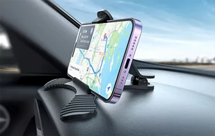 Magnetyczny uchyt Lisen, na deskę rozdzielczą (czarny) - Uchwyty samochodowe do telefonów - miniaturka - grafika 2