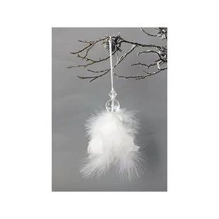 Aniołek do zawieszenia z pierza, 17 cm - Ozdoby bożonarodzeniowe - miniaturka - grafika 1