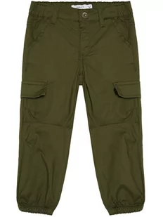 Name it Spodnie materiałowe Mbob 13185534 Zielony Regular Fit - Spodnie i spodenki dla chłopców - miniaturka - grafika 1