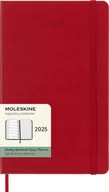 Kalendarze - Kalendarz książkowy 2025 tygodniowy czerwony 13x21cm Moleskine Large Weekly Hard - miniaturka - grafika 1