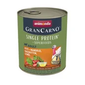 Mokra karma dla psów - animonda GranCarno Adult Superfoods Indyk i boćwina, dzika róża, olej lniany 12x800 g - miniaturka - grafika 1