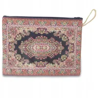 Nerki - Kosmetyczka Saszetka Duża Xxl Etui Turecka Orientalne Wzory Złota Nić Haft - miniaturka - grafika 1
