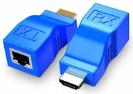 Kable - Extender Konwerter Hdmi Na Lan Po Skrętce Rj45 30M - miniaturka - grafika 1