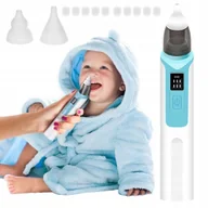 Aspiratory do nosa - Aspirator Elektryczny Do Nosa Na Katar Odciągacz Niebieski - miniaturka - grafika 1