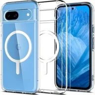 Etui i futerały do telefonów - Spigen Etui Ultra Hybrid OneTap Metal Ring do Pixel 8a, przezroczysto-białe - miniaturka - grafika 1