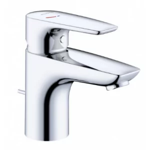 KLUDI 343880575WR4 PURE&SOLID jednouchwytowa bateria umywalkowa 75, z zestawem odpływowym, przepływ 3,8 l/min - Baterie umywalkowe - miniaturka - grafika 1