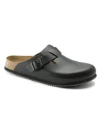 Klapki i japonki męskie - Birkenstock Skórzane chodaki "Boston" w kolorze czarnym - miniaturka - grafika 1